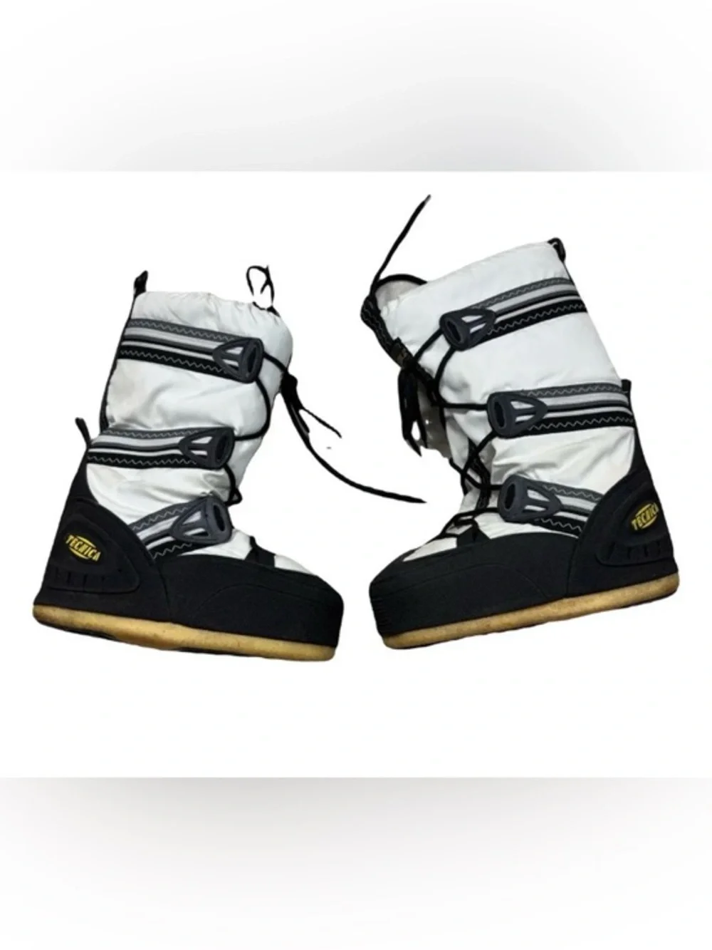 Authentic Tecnica MOON BOOT Nylon White /black The Original, 42-44 made in Italy